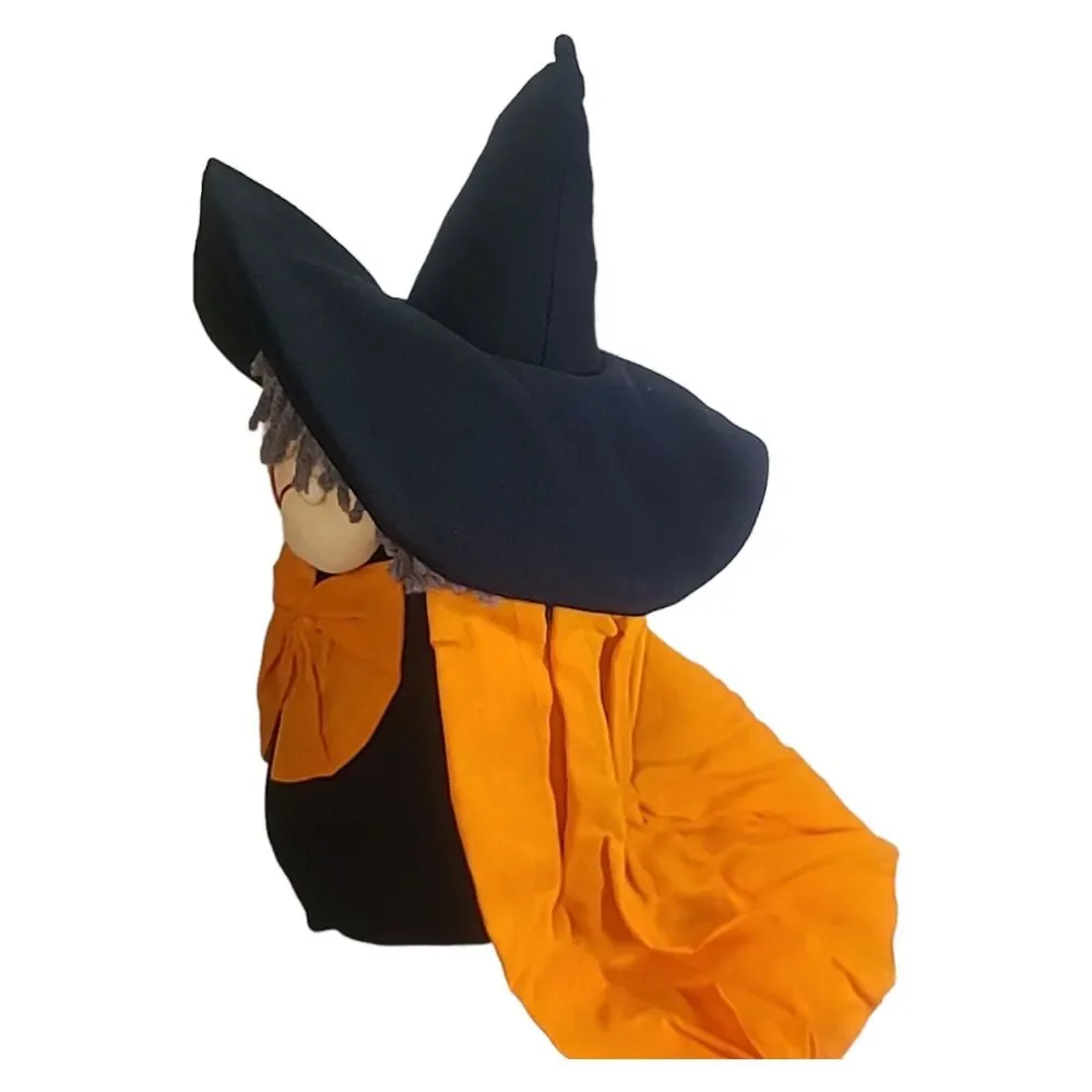 Vintage‎ Handmade Halloween Decor Witch Plush Doll 12